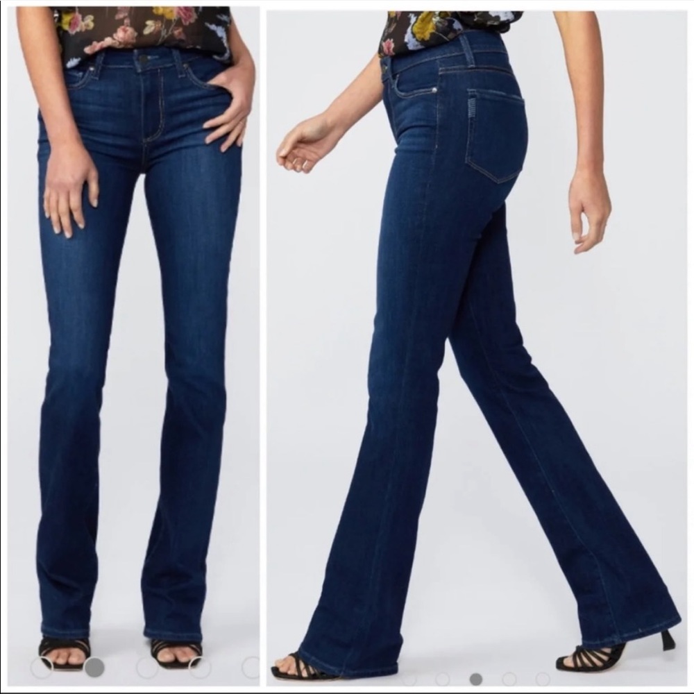 Paige High Rise Manhattan Bootcut Jeans Dark Wash Size 26 women